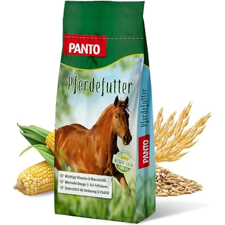 PANTO Seniormüsli mit Wisan-Lein 20 kg – verdauungsförderndes Kraftfutter mit Omega-3 Fettsäuren für ältere Pferde – Bild 1