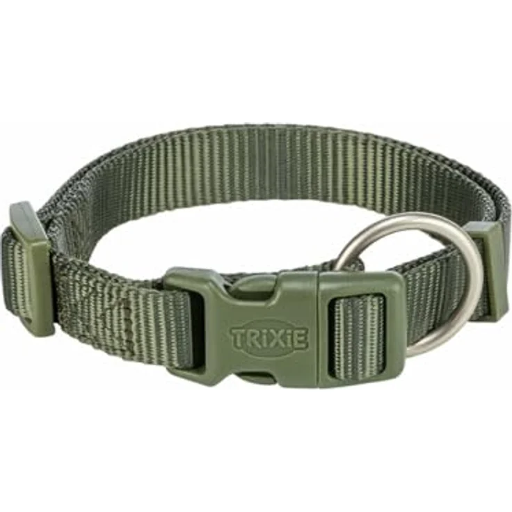Trixie Hundehalsband Olivgrün L/XL, verstellbar für Halsumfang 40-65 cm – Bild 1