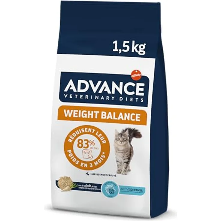 Affinity Advance Obesity Trockenfutter Katze, hypoallergenes Diätfutter mit niedrigem Fett- und Kaloriengehalt, 1.5 kg