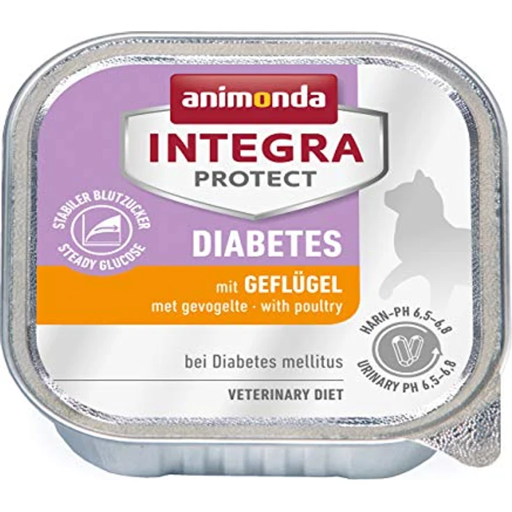 Animonda INTEGRA PROTECT Katzenfutter nass Diabetes Geflügel, Diätalleinfutter für zuckerkranke Katzen, 6 x 100g, ohne Zuckerzusatz, hoher Proteingehalt – Bild 3