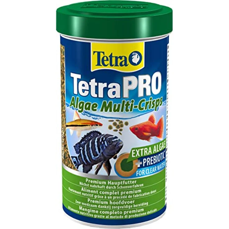 Tetra Pro Algae Multi-Crisps, Premium Fischfutter mit Algenkonzentrat für erhöhte Widerstandskraft, 500 ml, geringe Wasserbelastung – Bild 1