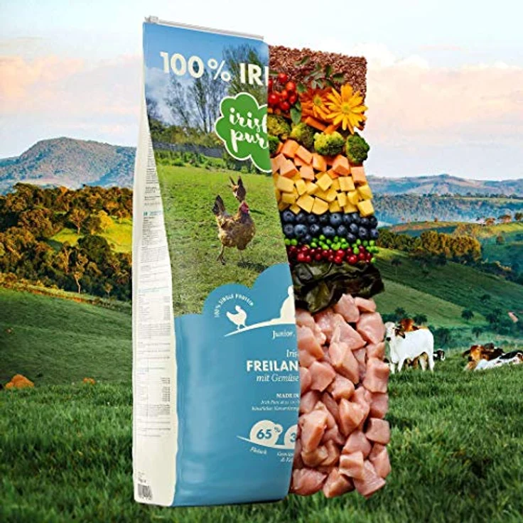 Irish Pure Welpenfutter Trockenfutter, 4kg Freiland-Huhn mit Kelp-Alge & Gemüse, hoher Fleischanteil, getreidefrei, sensitiv, für alle Rassen – Bild 2