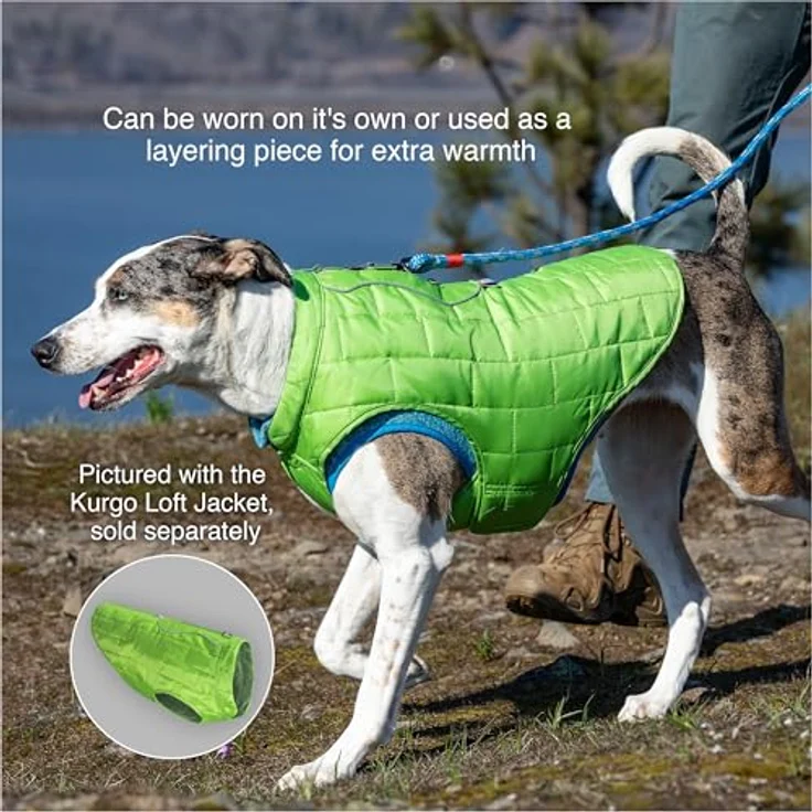 Kurgo Core Hunde-Pullover, Leichtes Fleece mit 2-Wege-Reißverschluss, Größe S, orange, Hundegeschirr-kompatibel – Bild 4