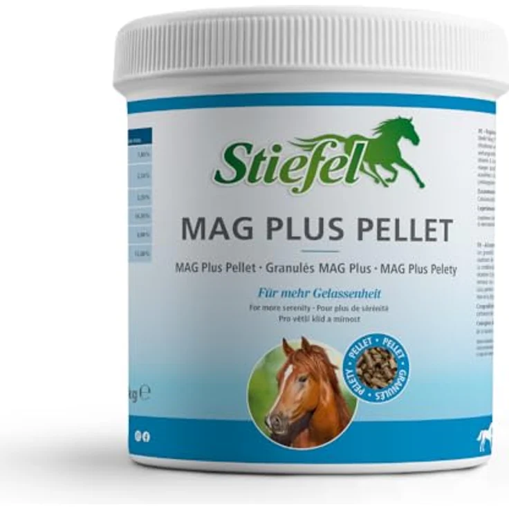 Stiefel MAG Plus für Pferde, hochdosiertes Magnesium mit Vitamin B12 & E, Pellets, 1kg - Unterstützung für unruhige Pferde in Belastungssituationen – Bild 1