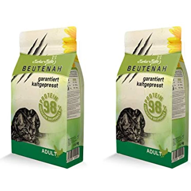 Markus Mühle Beutenah Katzenfutter, proteinreiche Ernährung mit 98% tierischem Protein, 2x3000g