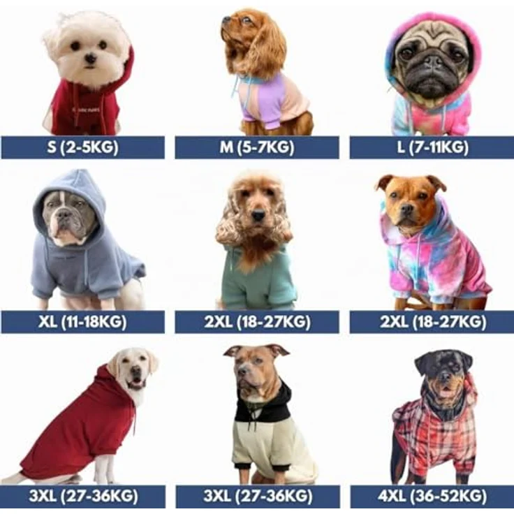 Spark Paws Hunde-Kapuzenpullover, Premium-Qualität, samtweich, mit Fleece-Innenfutter, geeignet für große Rassen, Green Skydye, Größe XL – Bild 3