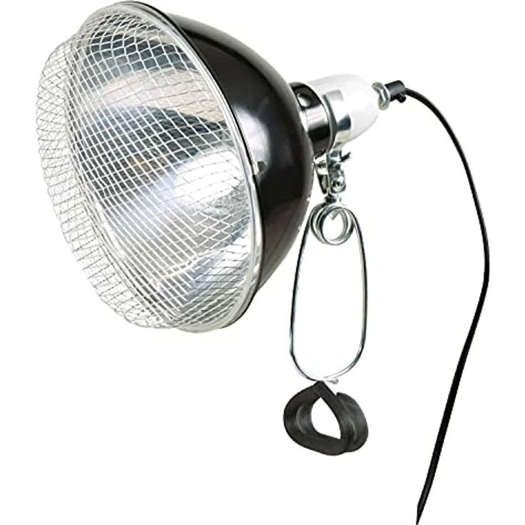 Trixie Reflektor-Klemmleuchte mit Schutzgitter, hitzebeständige Keramikfassung, 150 Watt, vielseitige Befestigungsmöglichkeiten – Bild 1
