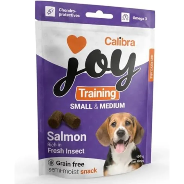 CALIBRA Joy Dog Training, Hunde-Trockenfutter mit Lachs und Insekten, 150 g – Bild 1