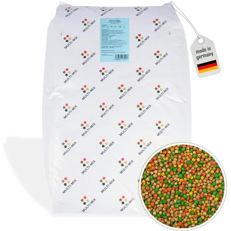 Teichpoint Multi-Mix Koifutter 3mm (15kg) - 4 Sorten Futtermix mit Lachsöl, Spirulina, Astaxanthin und Wheatgerm für Koi und Teichfische – Bild 2