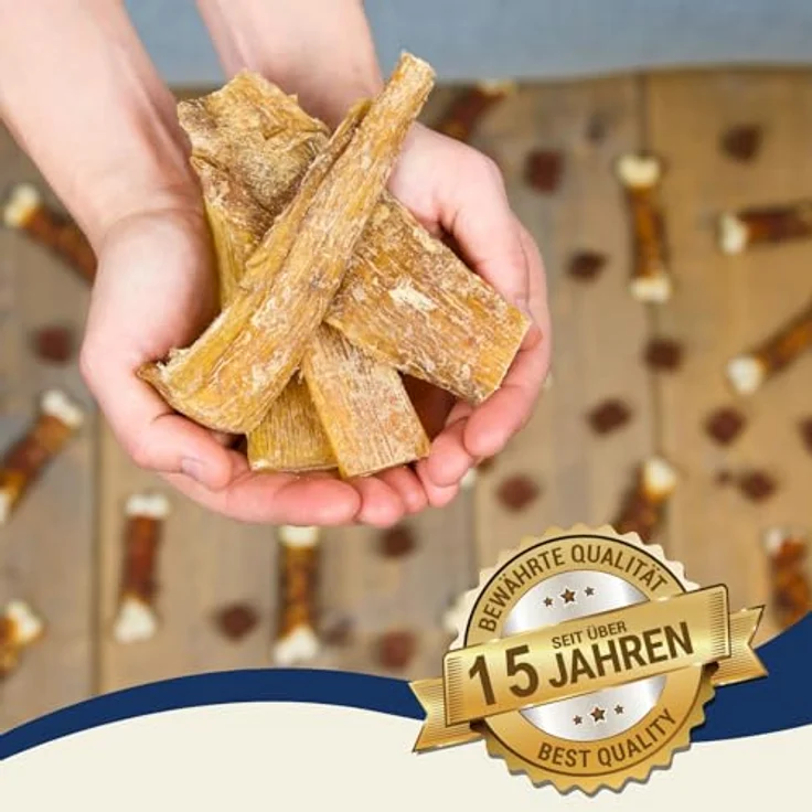 Lyra Pet® Rindernackensehnen, 5 kg Trockenkausnack für Hunde, naturbelassen und zahnreinigend, proteinreiche Belohnung – Bild 4