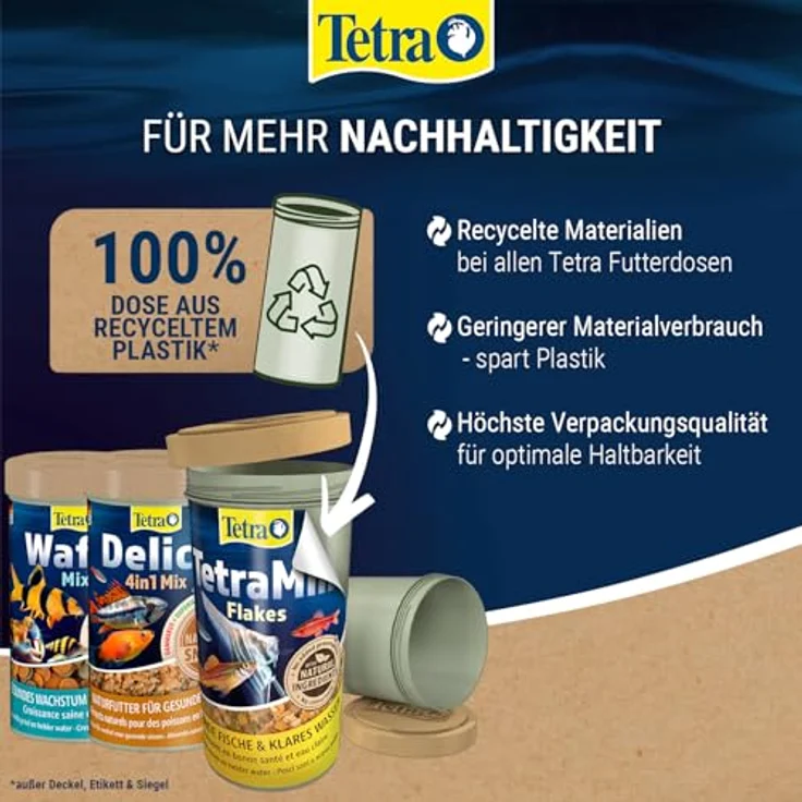 Tetra Tablets TabiMin, Futtertabletten für bodenfressende Fische, Multipack 3 x 275 Tabletten (255 g), langsame Auflösung, ohne Farbstoffe, mit Shrimps – Bild 8
