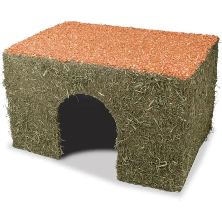 JR FARM Heu-Haus Karotte groß, 600 g, gefüllt mit aromatischem Bergwiesenheu und knackigen Karottenstückchen, unterstützt den Zahnabrieb, für Zwergkaninchen geeignet – Bild 2