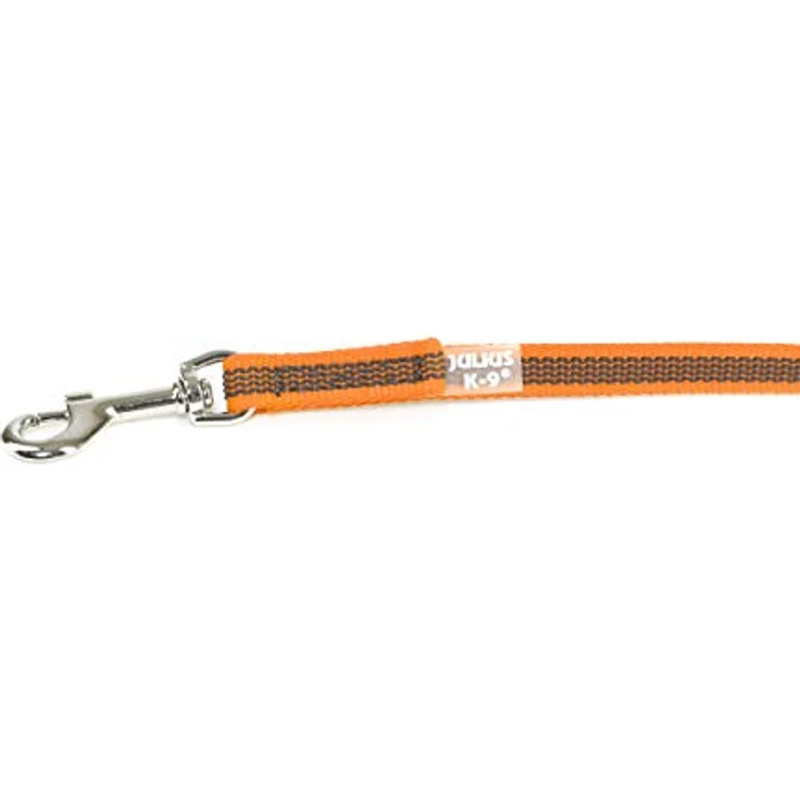 JULIUS K-9 IDC Color & Gray gumierte Hundeleine, 14 mm x 1,2 m mit Schlaufe und O-Ring, orange-grau, wetterbeständig und leicht zu reinigen – Bild 5