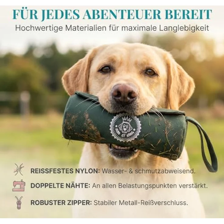 HUND IST KÖNIG Futterdummy klein, Apportierbeutel für Hunde mit 0,7L Fassungsvermögen, inkl. Trainings-eBook für alle Hunderassen – Bild 3