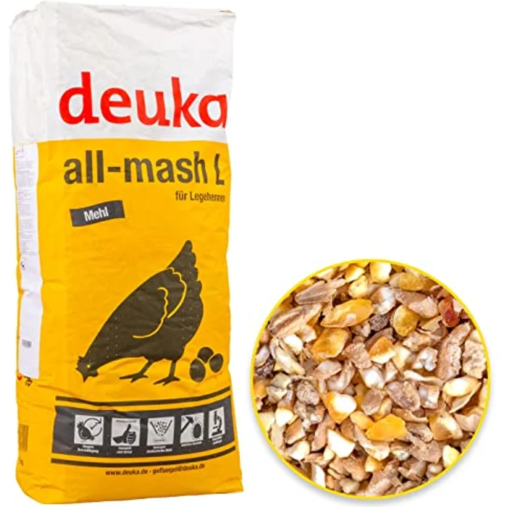 deuka Deuka All-Mash L Mehl 25 kg Legemehl und Körnerfutter für Geflügel, ausgewogene Mischung – Bild 2