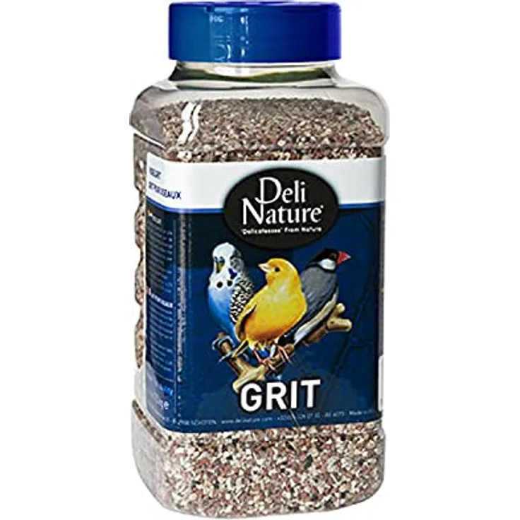 Deli Nature Grit für Vögel, 1200 g, Nahrungsergänzungsmittel zur Verbesserung der Verdauung mit Sandstein, Muscheln und kleinen Korallen