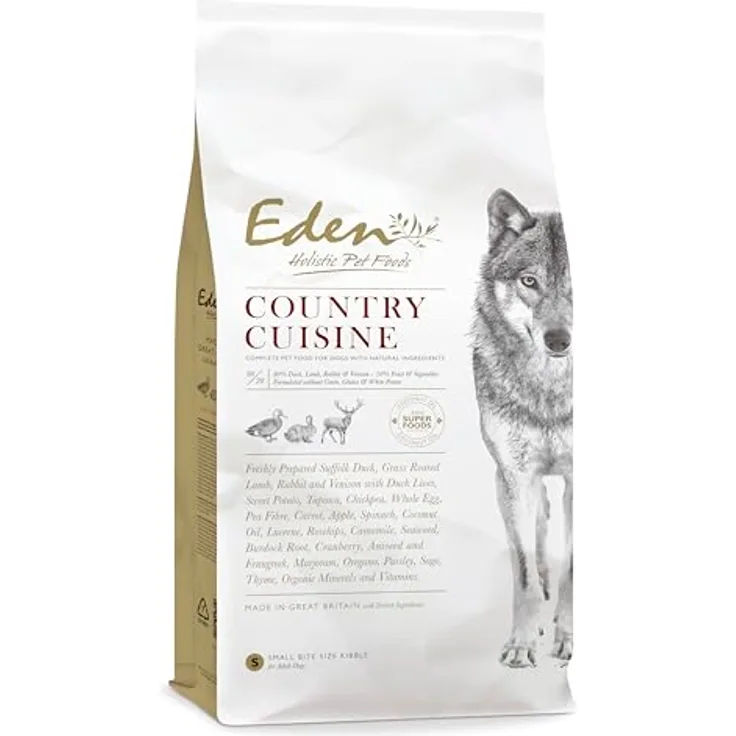Eden Hundefutter 80:20 Country Cuisine, 2 kg Trockenfutter mit 80% Fleischanteil, hypoallergen und dampfgegart