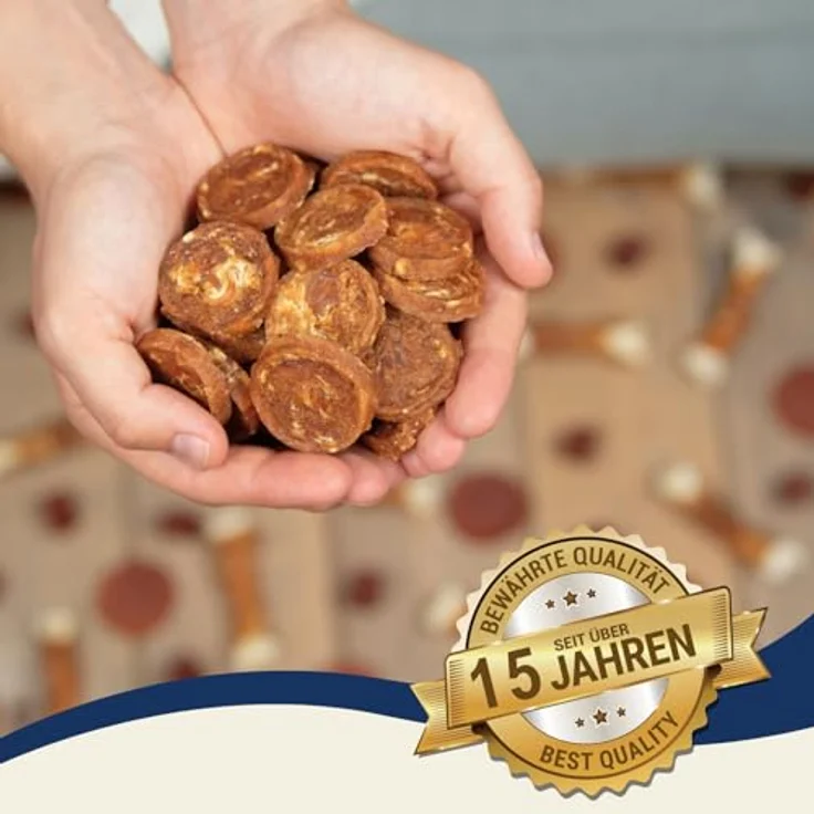 Lyra Pet® Hühnerchips, 5 kg Kauartikel für Hunde, proteinreicher Snack, ideal für Welpen und Senioren, fettarm, wiederverschließbarer Beutel – Bild 4