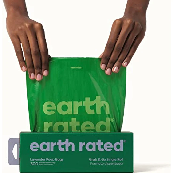 Earth Rated Hundekotbeutel, dicke Grab & Go Einzelrolle, 300 Beutel mit Lavendelduft, 100% auslaufsicher, 65% recyceltes Plastik, ideal für den Garten – Bild 3