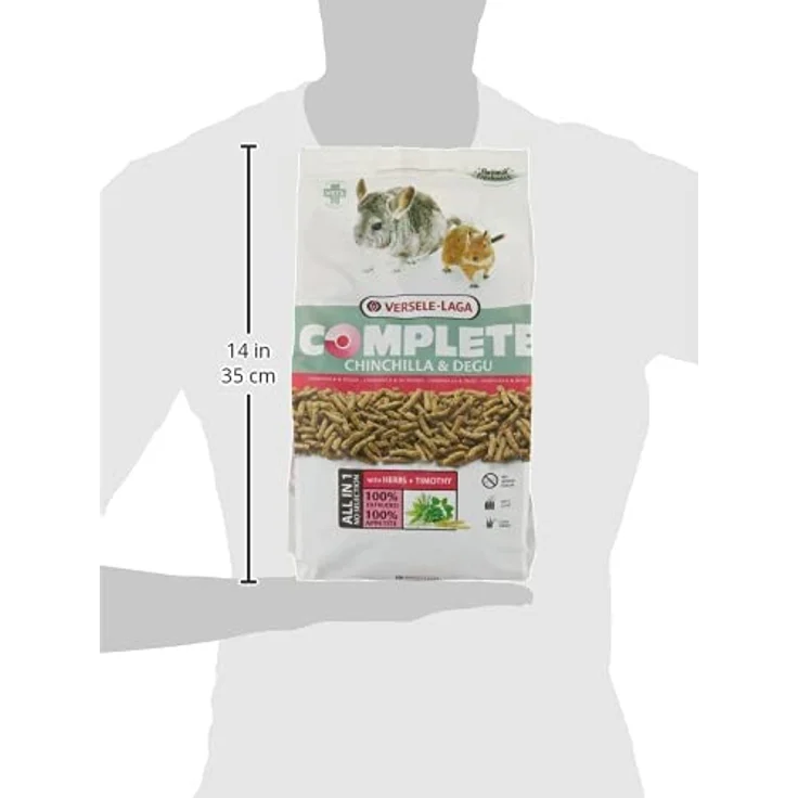 Versele-Laga Complete Chinchilla & Degu, Extrudiertes Alleinfutter mit langen Fasern und Omega 3, 1,75kg – Bild 3