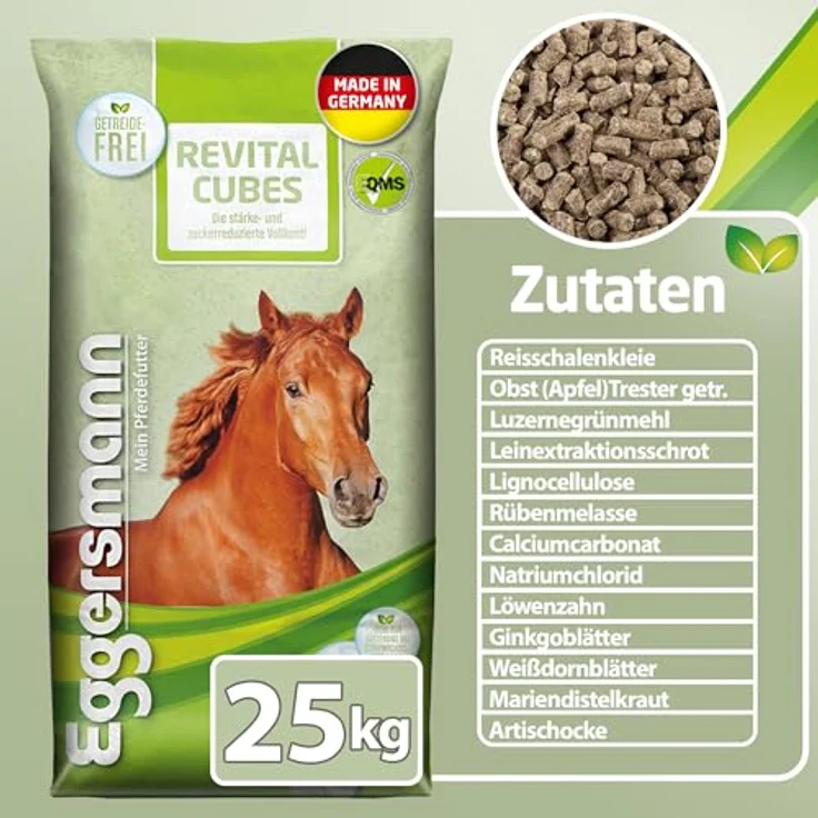 Eggersmann Mein Pferdefutter ReVital Cubes, getreidefreies Ergänzungsfutter mit essentiellen Nährstoffen, 25 kg – Bild 5