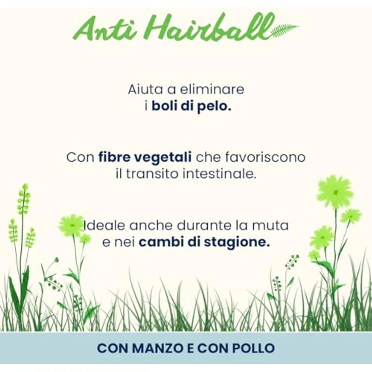 Almo Nature Almo Holistic Anti Hairball Multipack 6x70 g, Katzenfutter mit Rind & Huhn, fördert die Verdauung und vermindert Haarballenbildung – Bild 4
