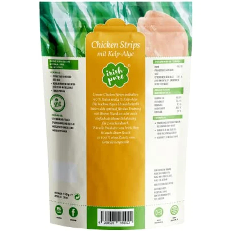 Irish Pure Hundesnacks Hähnchenstreifen, Getreidefrei, 100% Natürlicher Kausnack, 150g – Bild 2