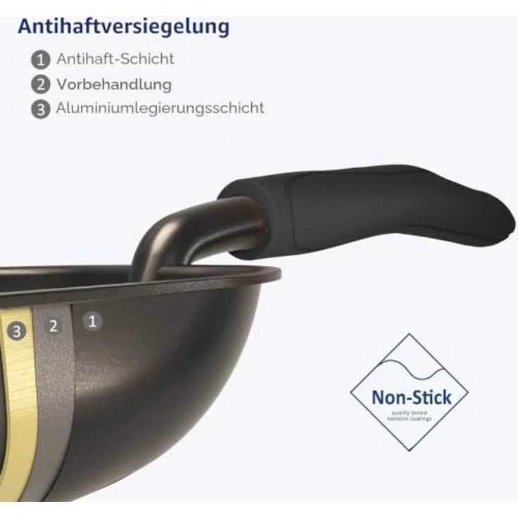 WePet Katzenstreuschaufel, Aluminium-Siebschaufel mit tiefem Design und langem Griff, Größe L, schwarzer Griff – Bild 2