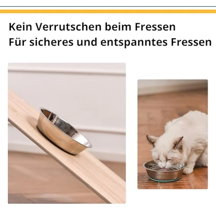 PEGGY11 Edelstahl Futternapf für mittelgroße und große Hunde, 1440 ml, rutschfest mit Silikonboden, 2er Set – Bild 4