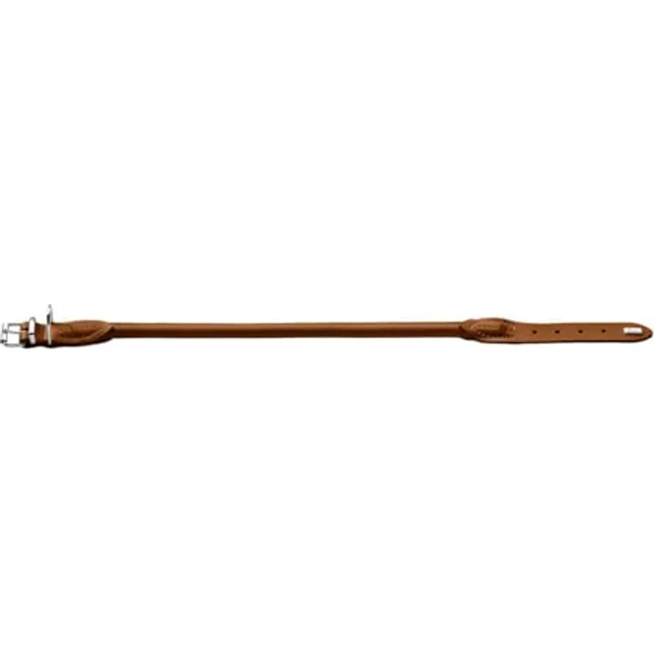 Hunter Hunde-Halsband Round & Soft Elch-Leder cognac M-L – Bild 3