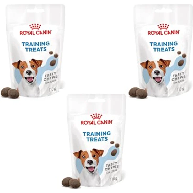 Royal Canin Trainings Treats, 3er Pack mit 3 x 110 g, Snacks für Hunde aller Größen & Rassen, mit Geflügel, im wiederverschließbaren Beutel, ab 6 Monaten, nur 2,9 kcal pro Stück – Bild 1