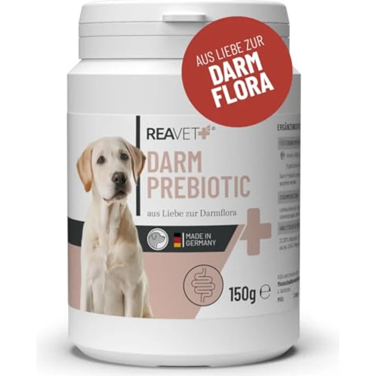 ReaVET Darm Prebiotic für Hunde 150g - Präbiotikum zur Unterstützung der Darmflora & Verdauung - 100% naturrrein & getreidefrei, für alle Hunderassen – Bild 1