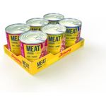 JOSERA Meat Lovers Menu Multipack, 6 x 800 g, Premium Nassfutter für Hunde, hoher Fleischanteil (65%), weizenfrei, 3 Sorten