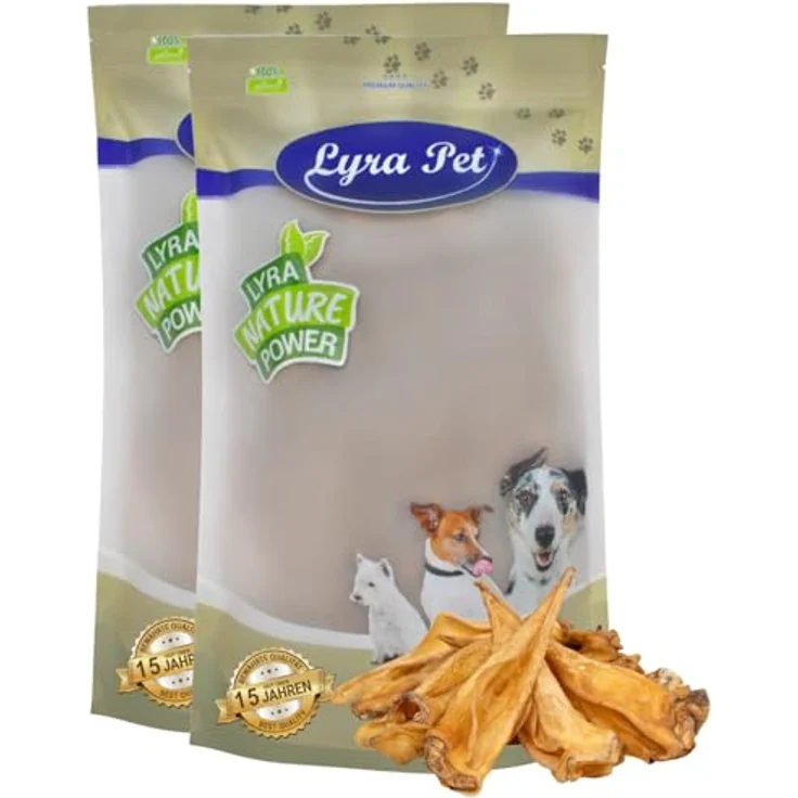 Lyra Pet® 200 Rinderohren getrocknet, 6 kg natürlicher Kausnack für Hunde, proteinreich und zahnreinigend – Bild 1