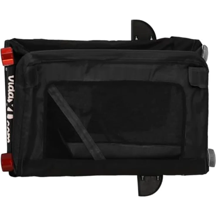 vidaXL Hunde-Transportbox Fahrradanhänger Hunde Schwarz Oxford-Gewebe Eisen, Robuster Rahmen & Komfortables Design, Schwarz – Bild 5