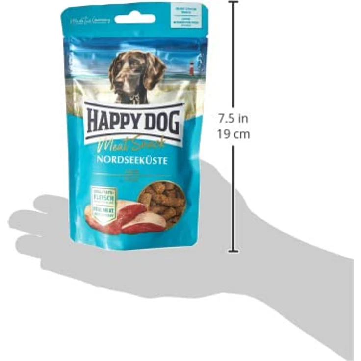 Happy Dog 60699 Meat Snack Nordseeküste, getrocknetes Entenfleisch für sensible Hunde, 75 g - glutenfreies Leckerli ohne Zusatzstoffe – Bild 3