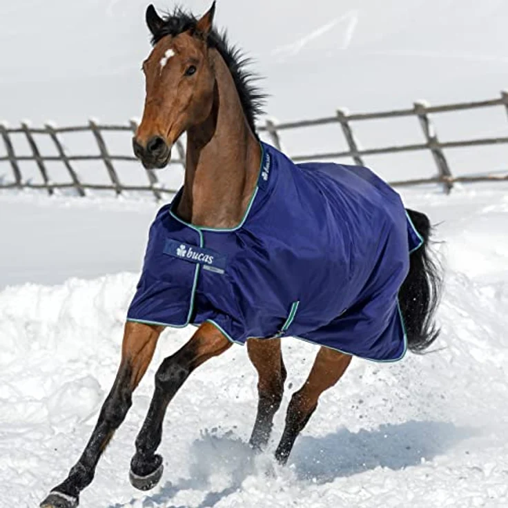 Kerbl Bucas Smartex Rain Light Pferdedecke, stay-dry, Rückenlänge 115 cm, blau – Bild 4