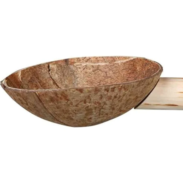 Trixie Naturholz-Sitzstange mit Kokosnuss-Futterschale, 25 cm, für Wellensittiche und Nymphensittiche, einfach zu befestigen – Bild 4