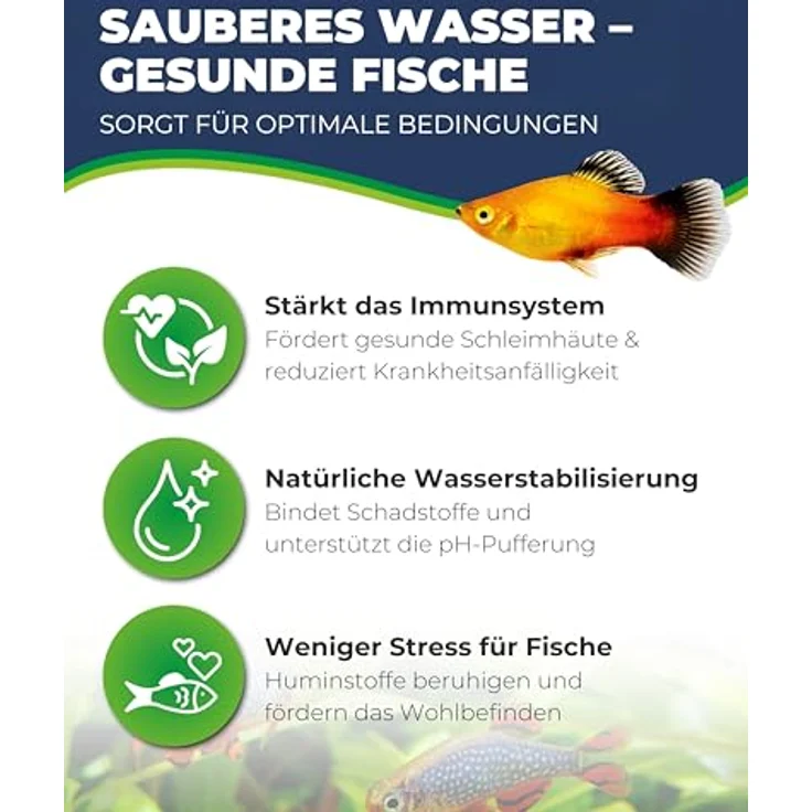 HOBBY Aquaristik Humin superaktiv, 1200 ml konzentrierter Aquarientorf, Wasseraufbereiter für gesunde Fische und Pflanzen, ideal für Süß- und Meerwasseraquarien – Bild 2