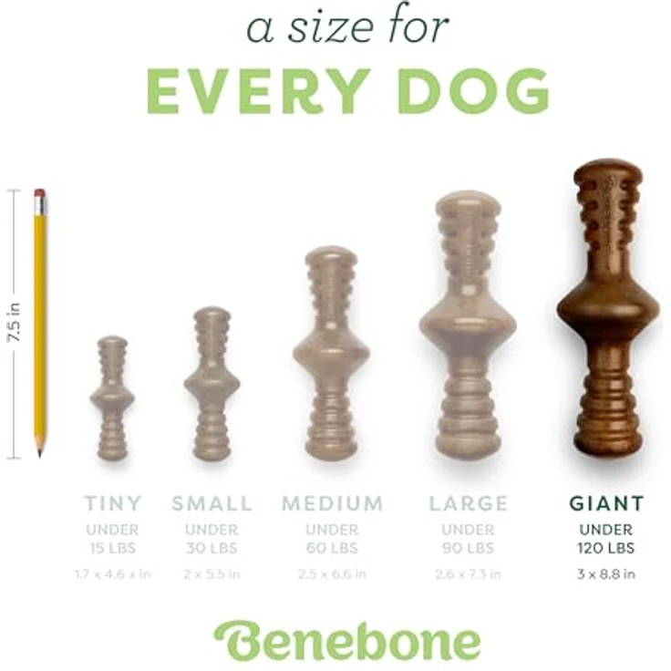 Benebone Zaggler, unzerstörbares rollendes Hunde-Kauspielzeug, echter Erdnussgeschmack, für große Hunderassen bis 54 kg – Bild 4