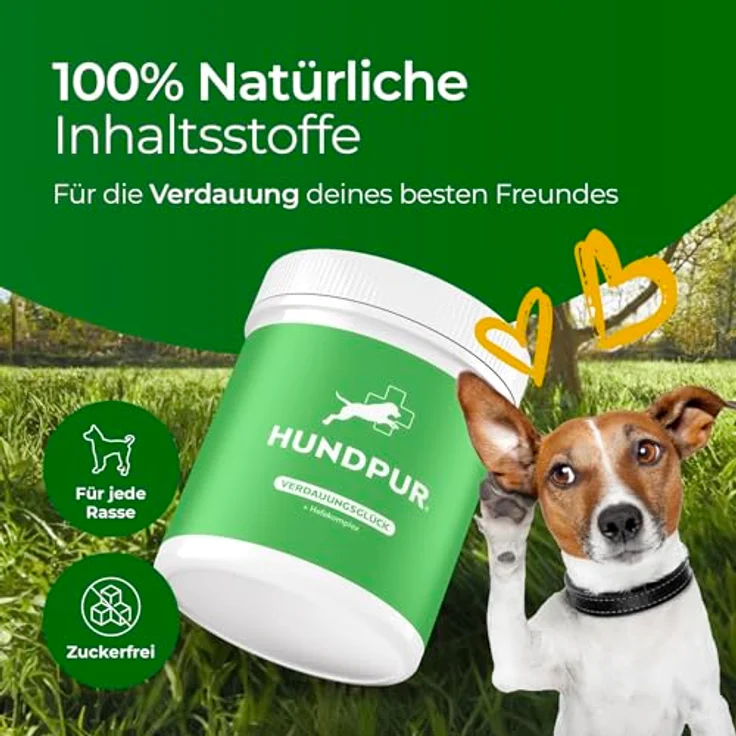 Hundpur Verdauungsglück 300g, Zusatzfutter Pellets für Hunde mit Prä- und Probiotika zur Stabilisierung der Verdauung – Bild 3