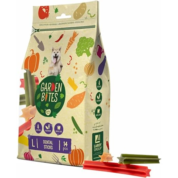 Duvo+ Garden Bites Dental Sticks, glutenfreier Hundesnack mit 55% Süßkartoffel und natürlichem Minzöl, 1 x 420 g – Bild 1