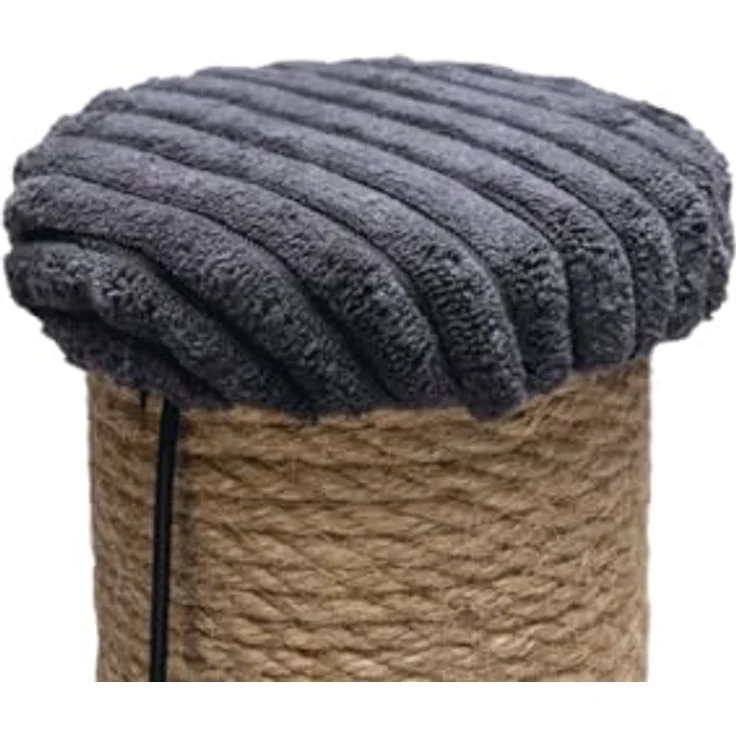 Designed By Lotte Kratzbaum Ribbed - Kratzbaum - Anthrazit - 35x35x50 cm mit geripptem Stoffboden und integriertem Katzenspielzeug - Preisvergleich – Bild 3