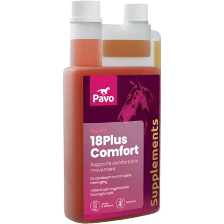 Pavo 18Plus Comfort, Pferdefutter zur Unterstützung der Beweglichkeit, 1L, mit MSM und Glucosamin