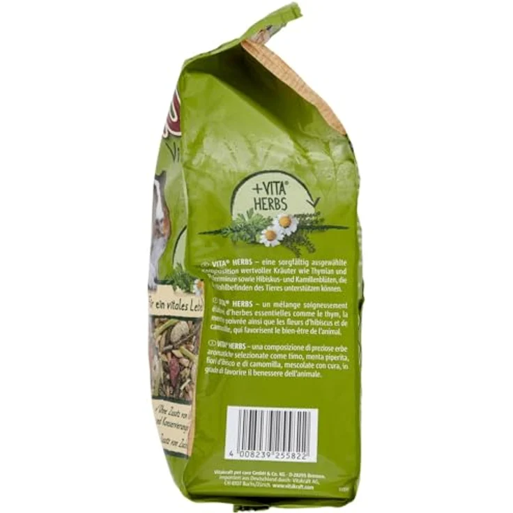 Vitakraft Menü Premium Vital, Natürliche Vollmahlzeit mit Kräuterkomplex für Meerschweinchen, 1 kg - ohne künstliche Farbstoffe oder Zucker, mit Apfel, Kürbis und Rote Beete – Bild 4