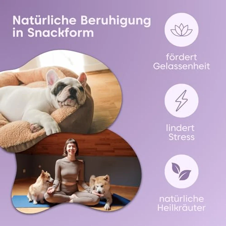Pfotenkumpels Seelenyoga – Beruhigungs-Snack für Hunde mit Baldrian, Lavendel & Insektenprotein gegen Stress & Angst 200g – Bild 2