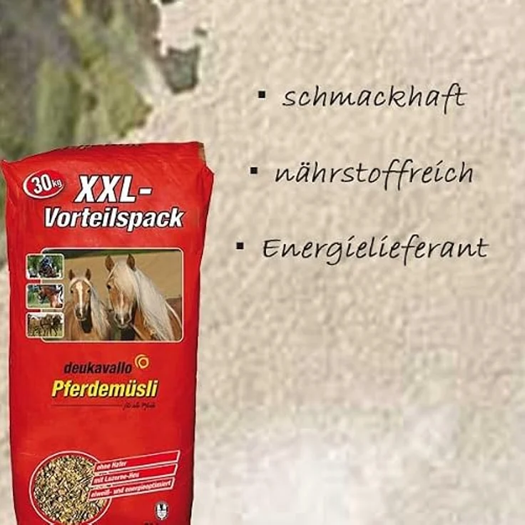 Deuka Deukavallo Pferdemüsli XXL, 30 kg, mit hohem Rohprotein- und Rohfaseranteil für gesunde Ernährung – Bild 3
