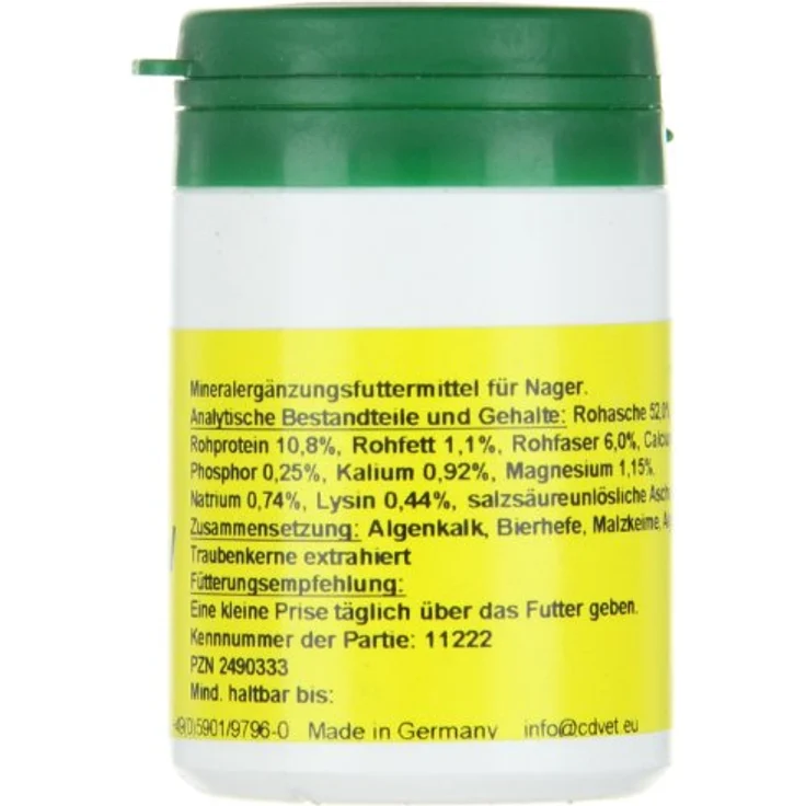 cdVet MicroMineral Nager 60 g, Mineralstoff-Ergänzung für Kleintiere zur natürlichen Mikronährstoffversorgung – Bild 4