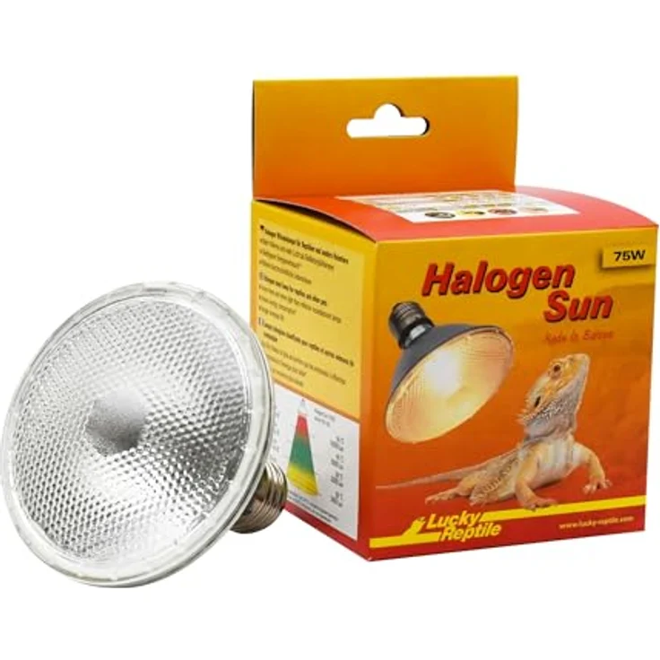 Lucky Reptile Halogen Sun 75 Watt, Terrarienbeleuchtung mit hoher Effizienz und Wärmeleistung – Bild 1