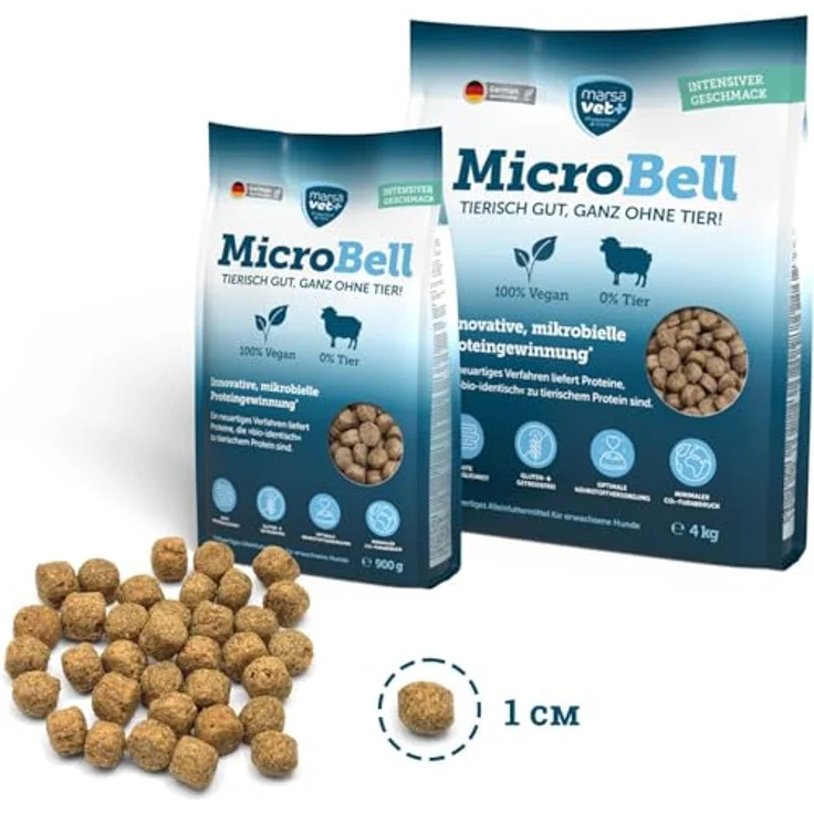 marsavet+ Hypoallergenes Trockenfutter MicroBell – 4 kg, Veganes Monoprotein-Hundefutter, Gluten- und getreidefrei, für Allergiker und empfindliche Hunde – Bild 2